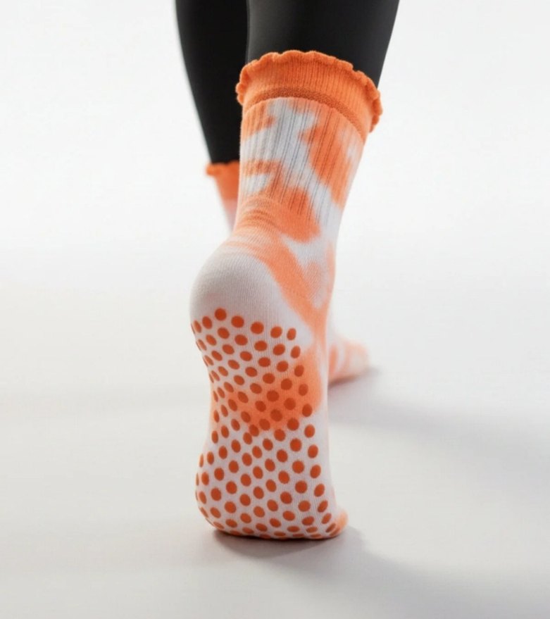 silikon tabanlı kaymaz pilates çorabı - Görsel 3