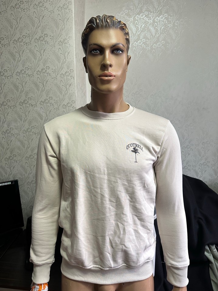 Bej Pamuk Sweatshirt - Görsel 3