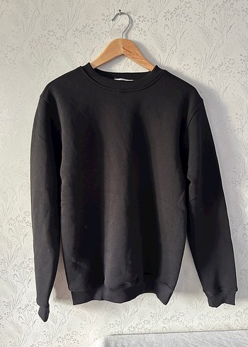 Beyaz Sweatshirt, Bisiklet Yaka, Rahat Kesim - Görsel 4