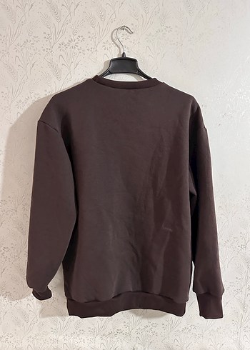 Beyaz Sweatshirt, Bisiklet Yaka, Rahat Kesim - Görsel 8