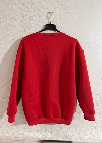 Kırmızı Basic Sweatshirt - Görsel 2