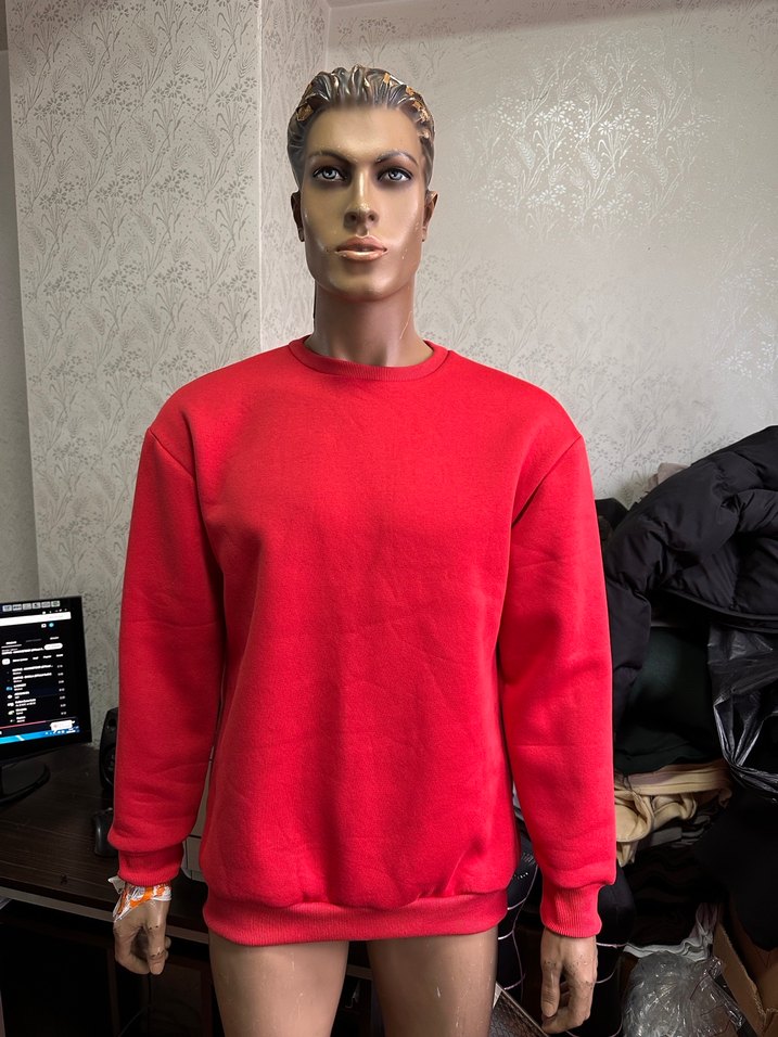 Kırmızı Basic Sweatshirt - Görsel 3