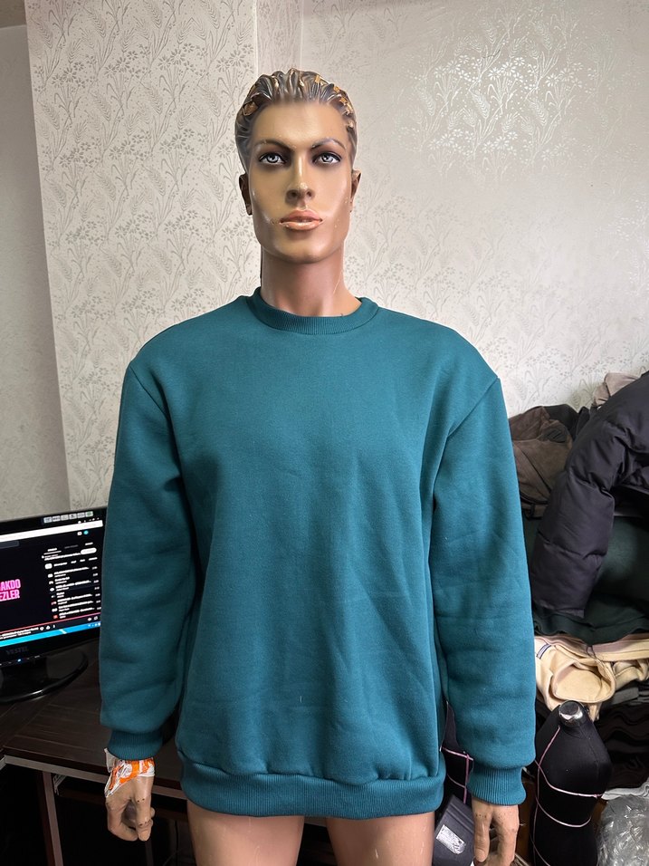 Turkuaz Renkli Sweatshirt - Görsel 3