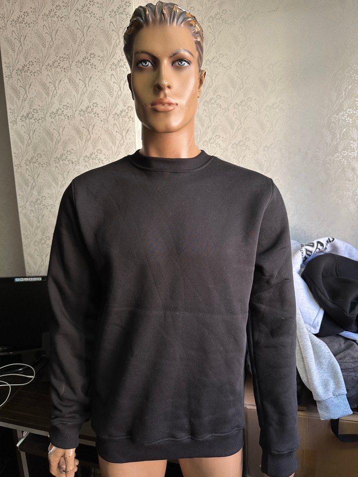 Siyah Basic Sweatshirt - Görsel 3