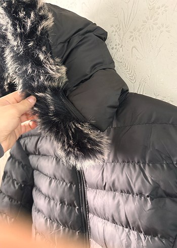 Kadın Uzun Kışlık Mont Kürklü Kapüşonlu - Görsel 3