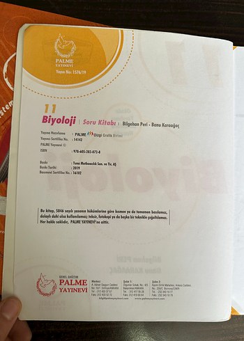 Beden Renk Biyoloji 11. Sınıf Soru Kitabı