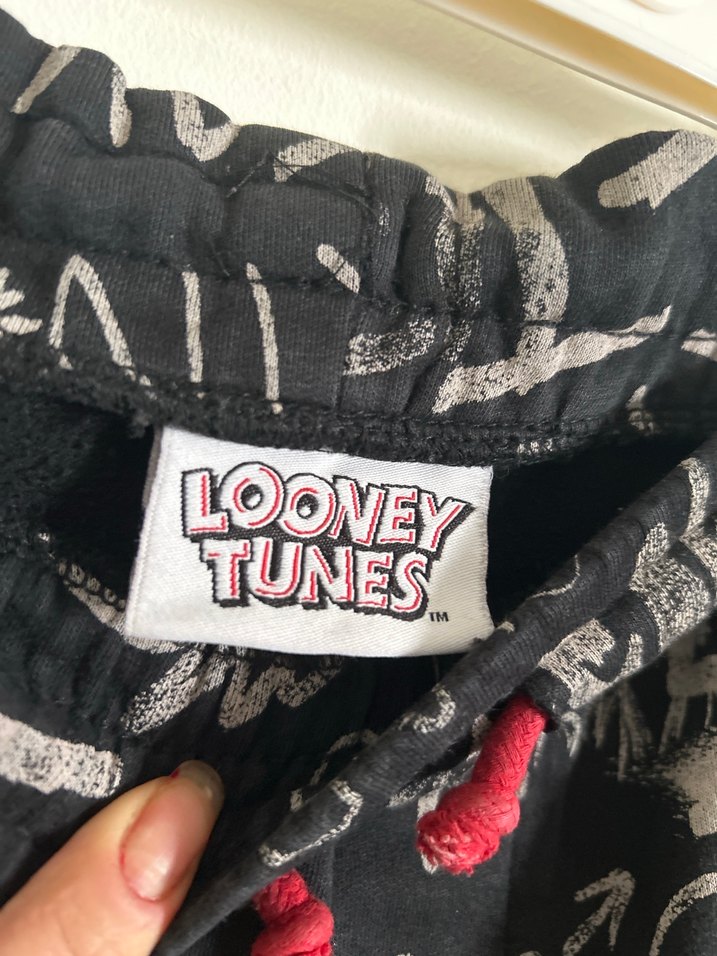 Erkek Siyah Baskılı Rahat Kesim Kumaş Eşofman - Görsel 2