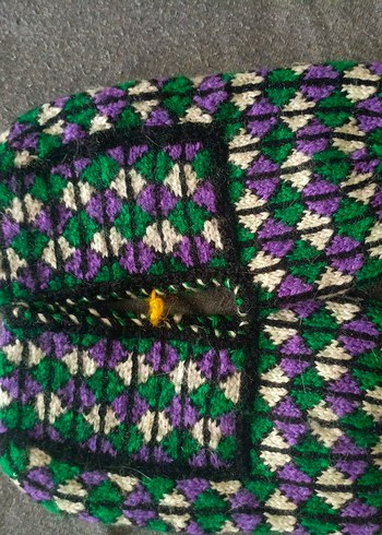 Çok Renkli el örmesi patik kalın ip - Görsel 2