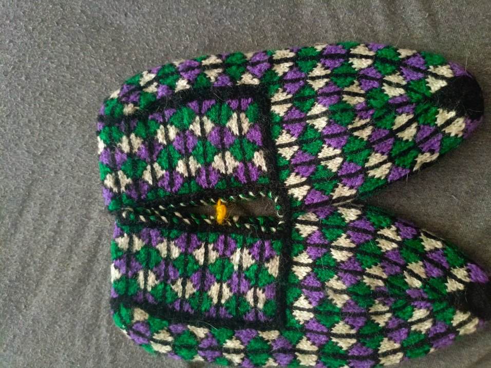 Çok Renkli el örmesi patik kalın ip - Görsel 2