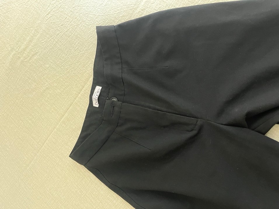 Düğmeli Siyah Kadın Kumaş Pantolon - Görsel 2