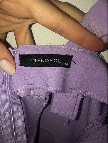 trendyolmilla lila elbise