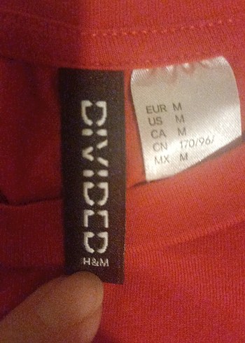 H&M Kırmızı Kolsuz Hamile Tişörtü