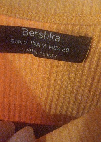 Bershka Sarı Kolsuz Fit Atlet