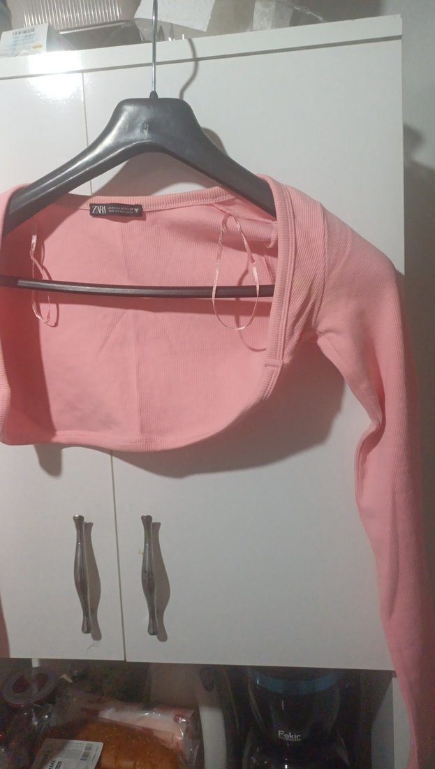 Pembe Uzun Kollu Bolero - Görsel 2