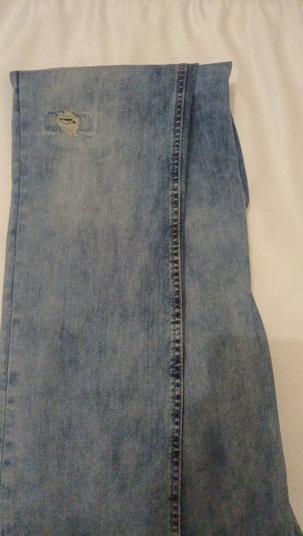 Gri Tonlu Mavi Kadın Denim Pantolon - Görsel 2