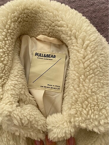 Pull and Bear Pull and bear peluş ceket mont