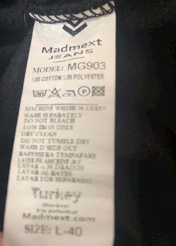 l Beden Madmext Marka /Oversize Sweatshirt