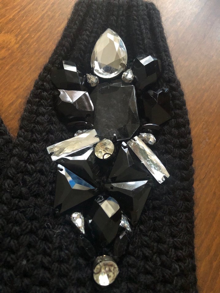 Boncuk İşlemeli Triko Kadın Kolluk - Görsel 5