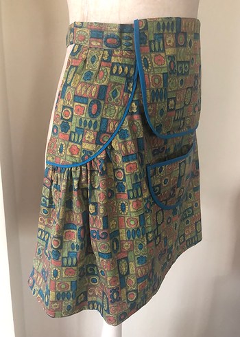 Desenli Çok Renkli Mutfak Önlüğü - Görsel 4