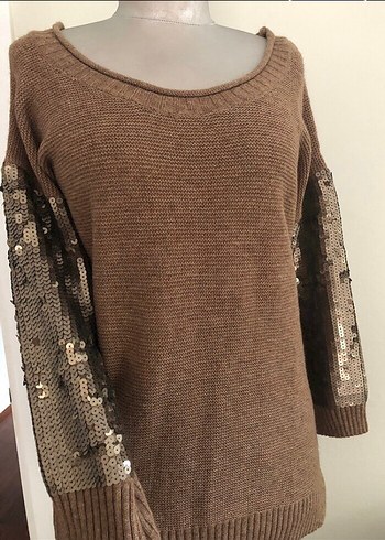 Mango Payet Detaylı Örgü Kadın Kazak - Görsel 4