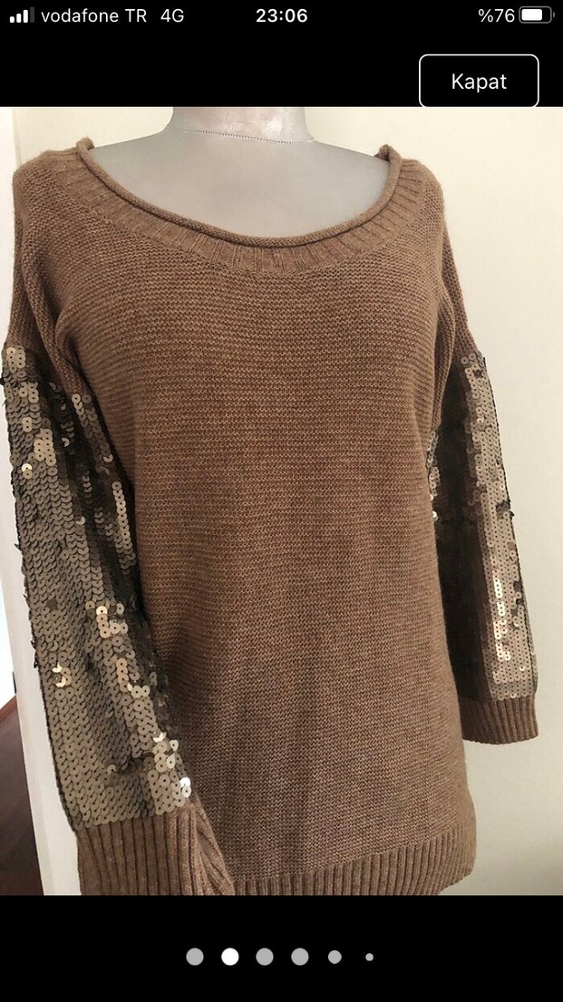 Mango Payet Detaylı Örgü Kadın Kazak - Görsel 4