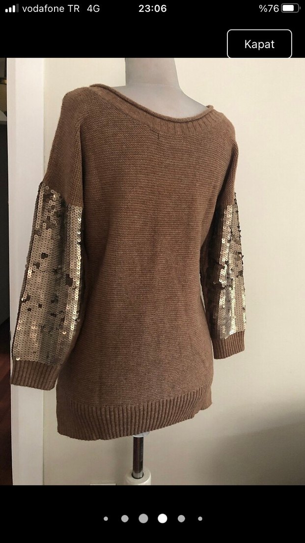 Mango Payet Detaylı Örgü Kadın Kazak - Görsel 5