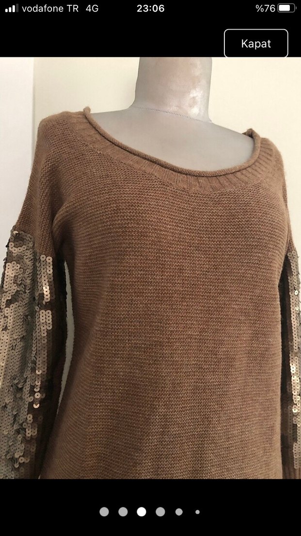 Mango Payet Detaylı Örgü Kadın Kazak - Görsel 2