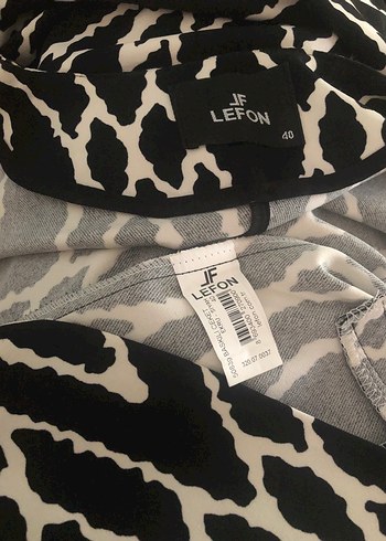 l Beden LEFON Ecru/Siyah Blazer Ceket