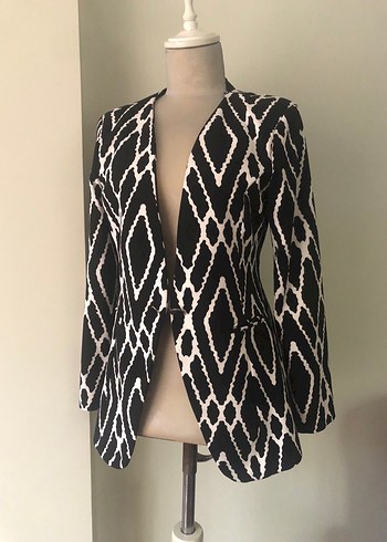 Diğer LEFON Ecru/Siyah Blazer Ceket
