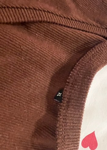 Kahverengi V Yakalı Uzun Kollu Triko - Görsel 3