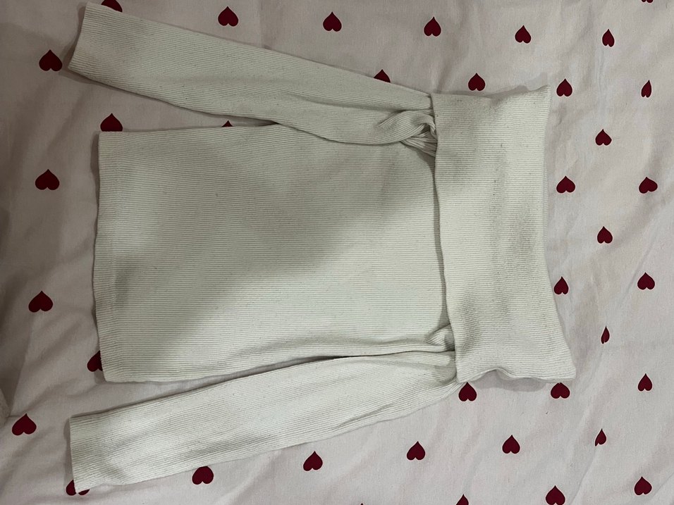 Beyaz Uzun Kollu madonna yaka Kadın body - Görsel 2