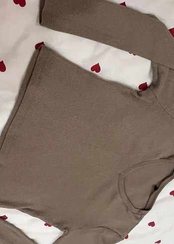 Bej V Yaka Kadın Triko - Görsel 2