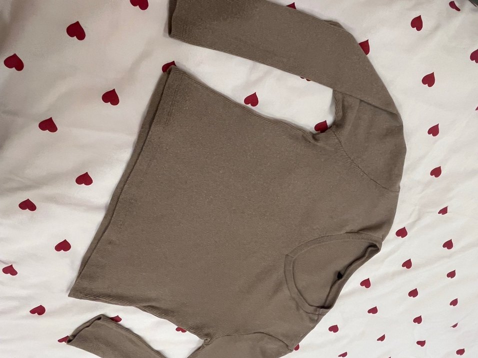 Bej V Yaka Kadın Triko - Görsel 2