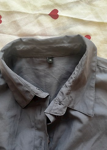 Antrasit kadın gömlek - Görsel 2