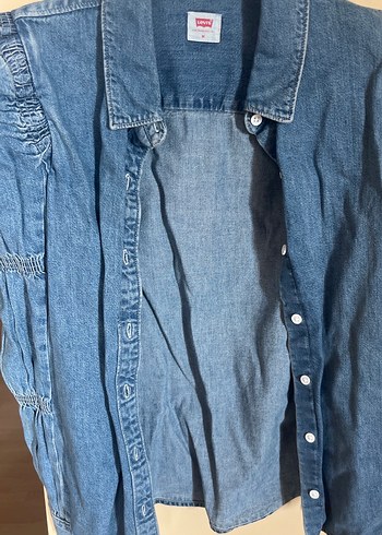 Levis Kadin Mavi Denim Dugmeli Gomlek