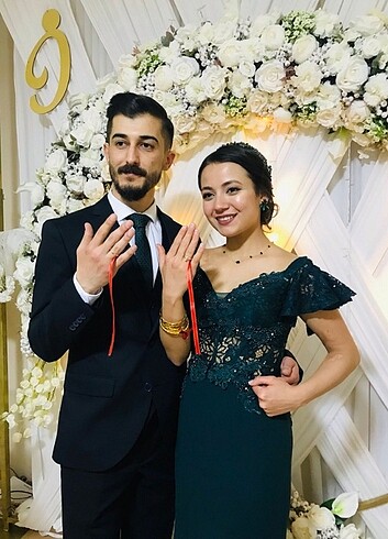 m Beden yeşil Renk Abiye