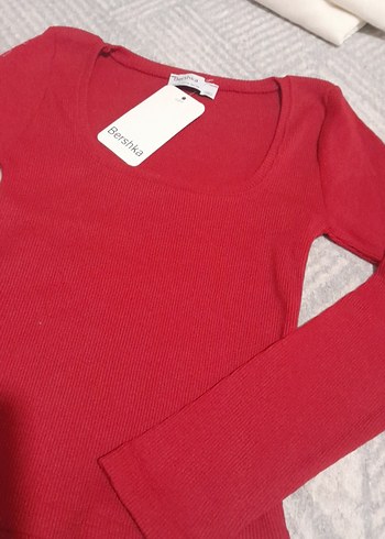 Kırmızı Kadın Triko Kazak - Görsel 3