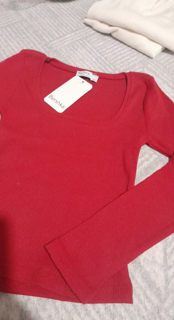 Kırmızı Kadın Triko Kazak - Görsel 3