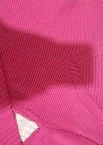 Pembe  v yaka bluz - Görsel 2