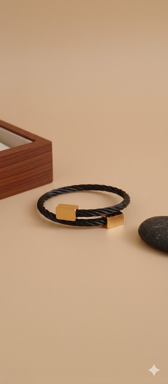 Çelik Minimalist Erkek Bileklik - Görsel 5