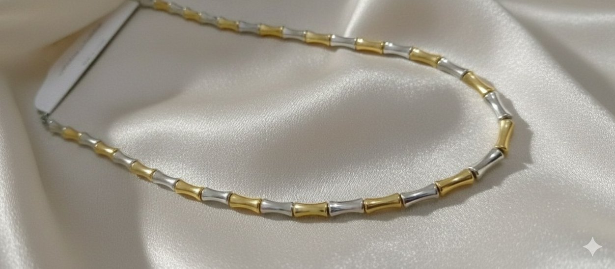 Kemik model ÇELİK Kolye - Görsel 2