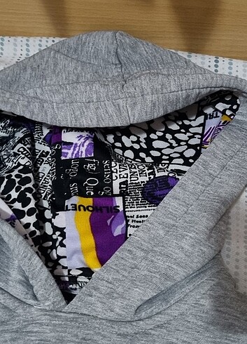 Vintage gri kapüşonlu sweatshirt 