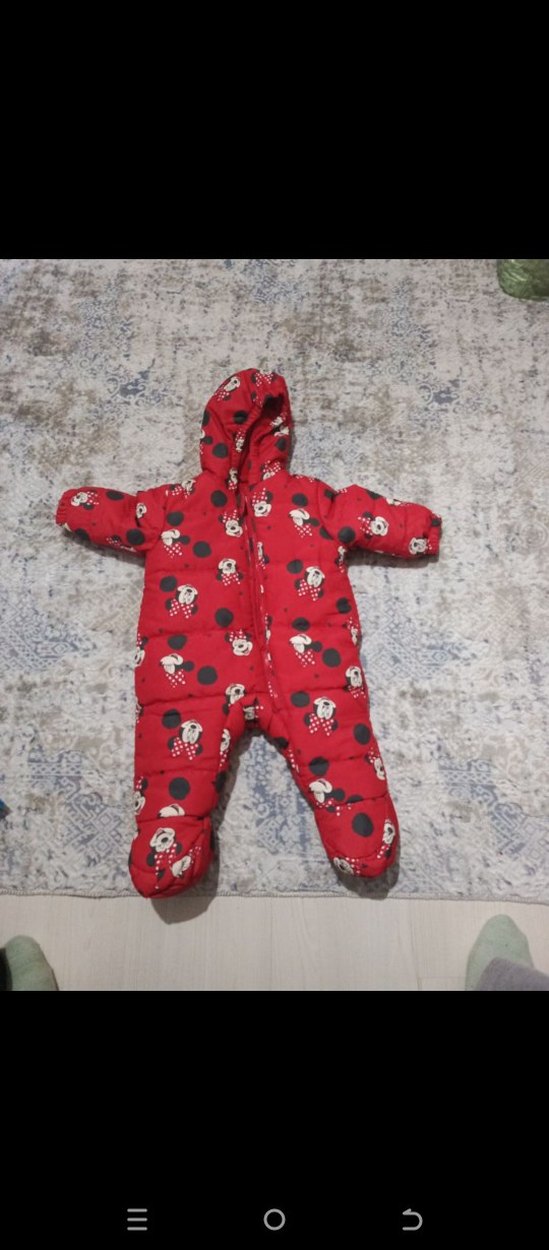 Kırmızı Desenli Bebek Tulumu - Görsel 2