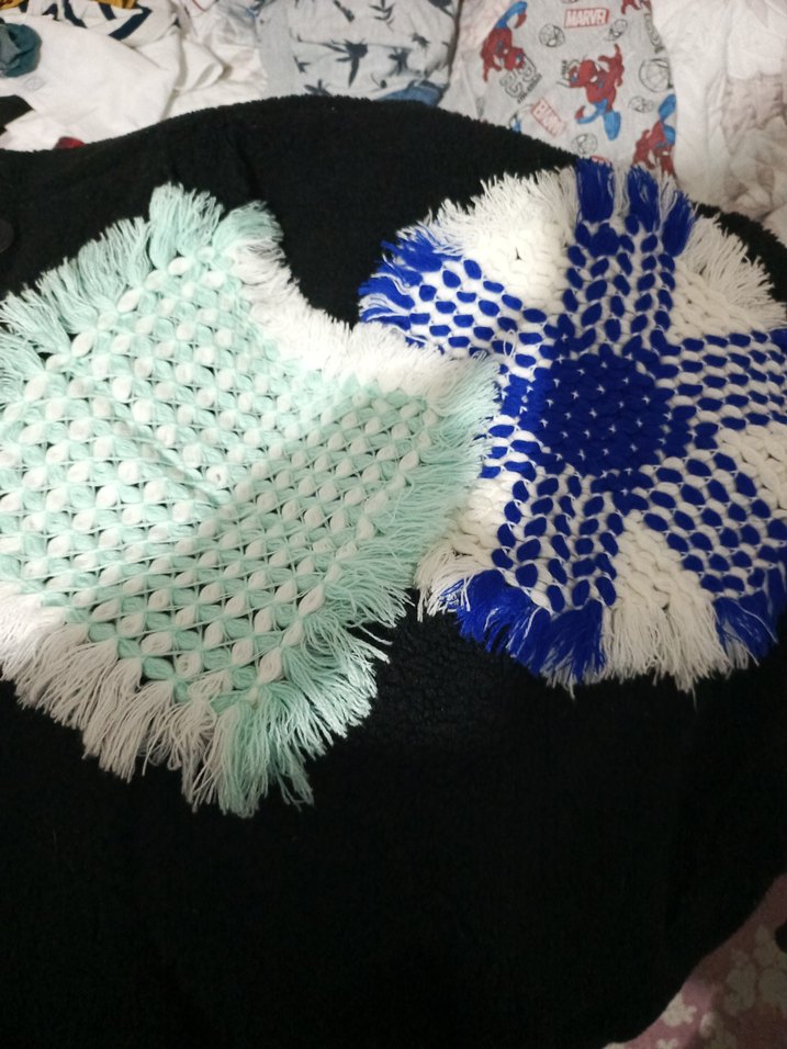 Renkli Örgü Banyo Süngeri , lif - Görsel 3