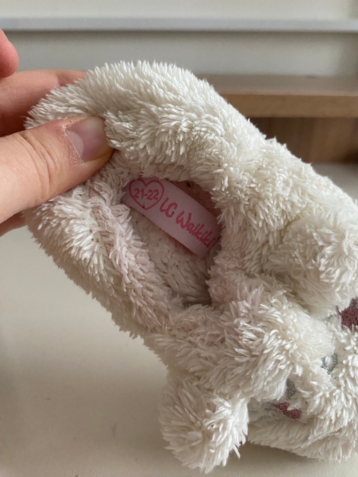 Beyaz Kürklü Kız Çocuk Ev ayakkabısı, panduf - Görsel 2