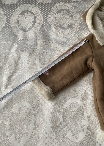 Nakışlı Kapüşonlu Kız Çocuk Kaban - Görsel 3