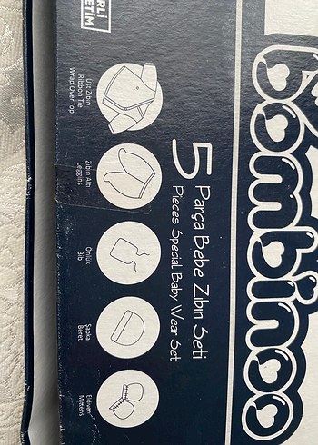 Pembe Desenli 5li Bebek Hastane cikisi Kıyafeti - Görsel 2