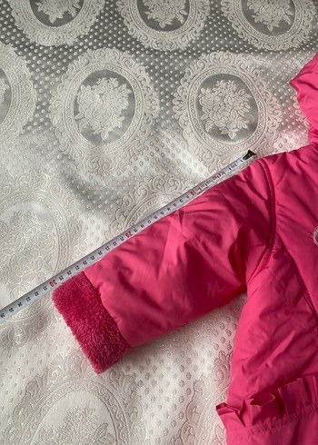 Kız Çocuk Pembe Kapüşonlu Mont - Görsel 3