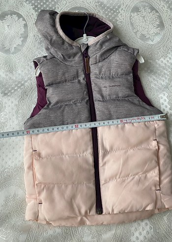 Kız Çocuk Kapüşonlu Fermuarlı Yelek - Görsel 3