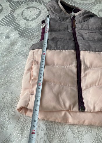 Kız Çocuk Kapüşonlu Fermuarlı Yelek - Görsel 2